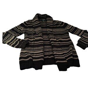 Lauren Ralph Lauren Petite Open Front Cardigan Sweater Linen Cotton Womens Knit